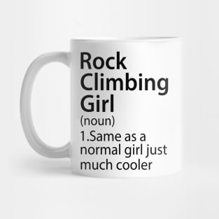 Rock Climbing Girl Definition Mug